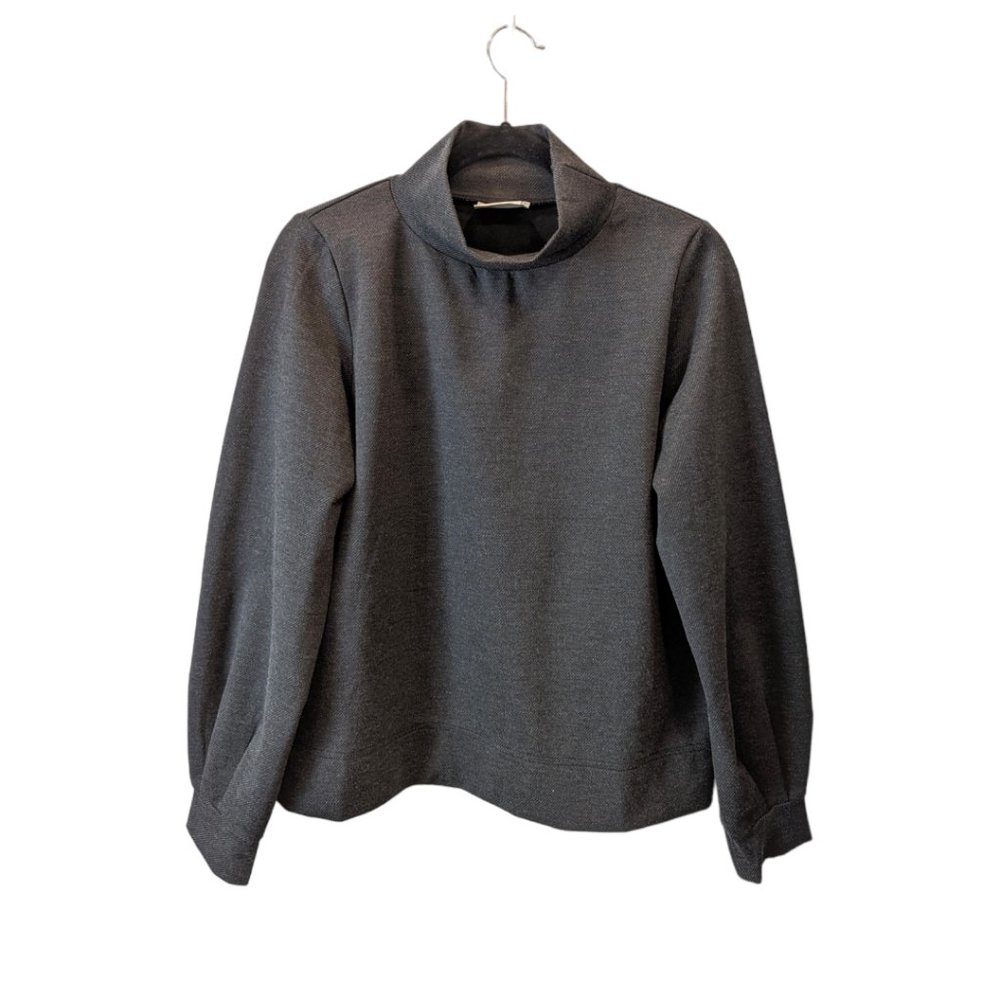 Kaffe Grey Mock Neck Sweater
